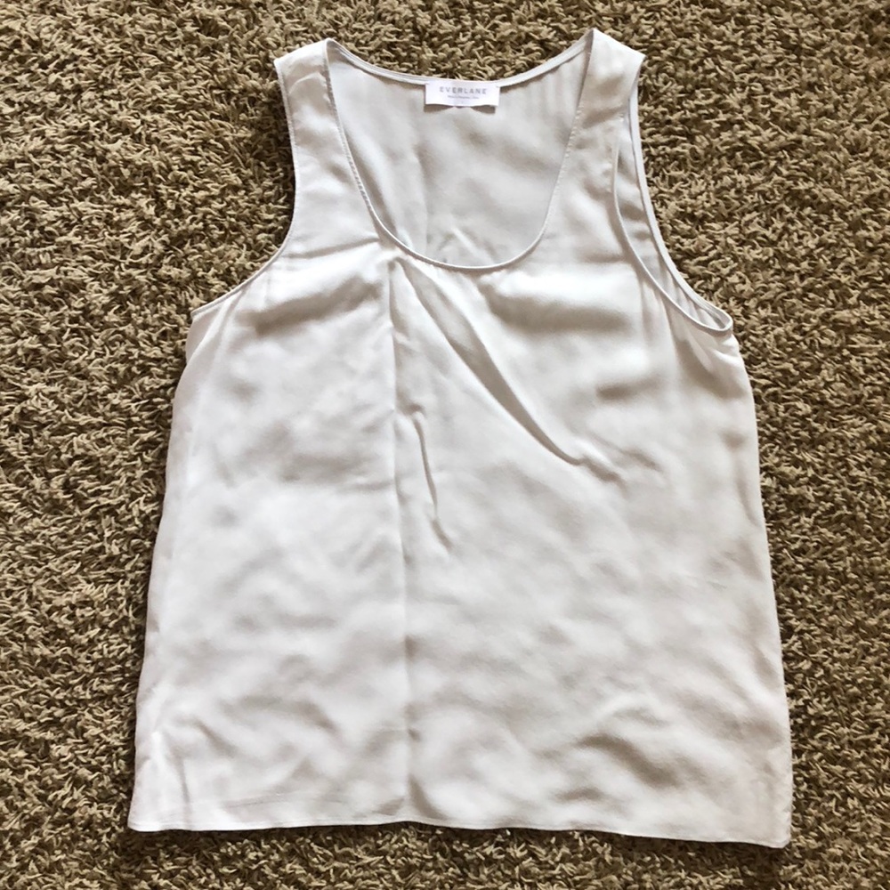 Gray silk tank top